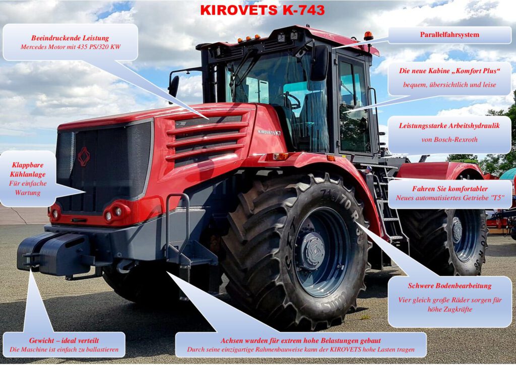 Kirovets K743 Flyer zum Download 